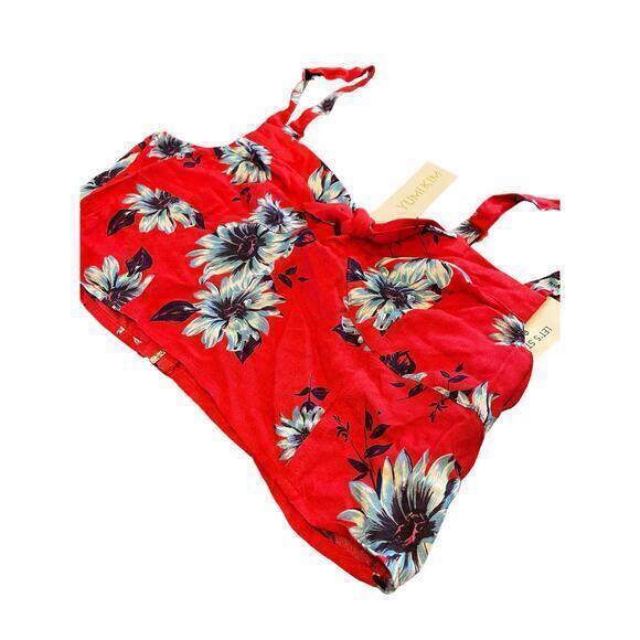 NWT Revolve Yumi Kim Crop Top Siren Top in Finders Keepers Red w/‎ Front Tie - Picture 9 of 9